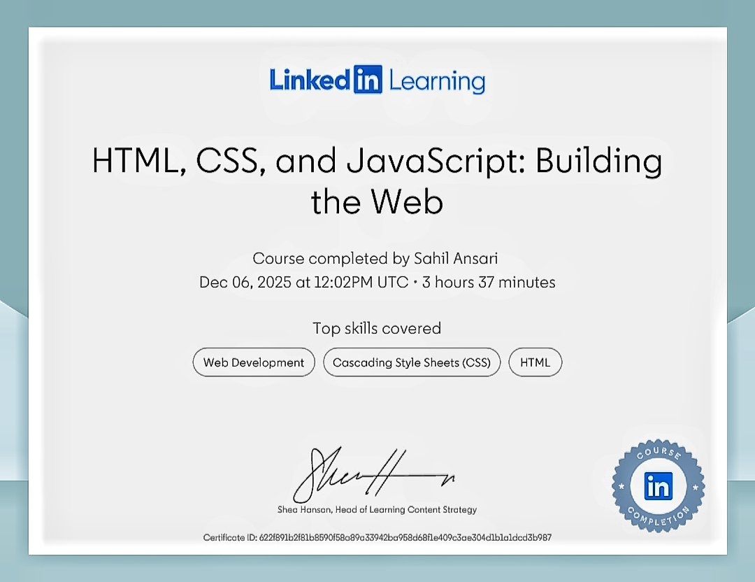 HTML, CSS, and JavaScript: Building the Web